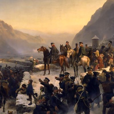 Blüchers Rheinübergang bei Caub am 1. Januar 1814