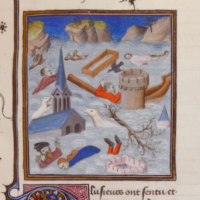 Darstellung der biblischen Sintflut aus dem Jahr 1400-1405 Quelle: Source gallica.bnf.fr / Bibliothèque nationale de France