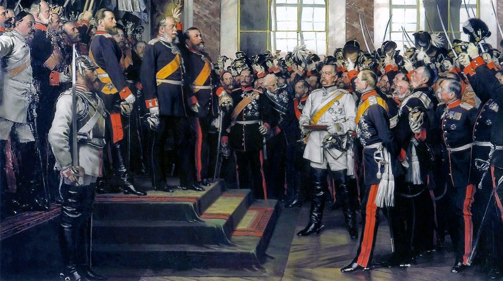 Proklamation des Deutschen Kaiserreichs (Gemälde von Anton von Werner)  Quelle: Bismarck-Museum Friedrichsruh