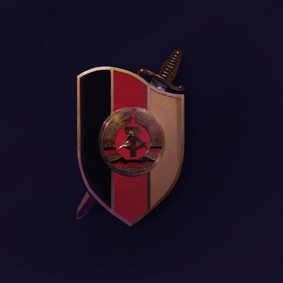 Schwert und Schild der SED (Retusche) Quelle: Fridolin Freudenfett, CC BY-SA 4