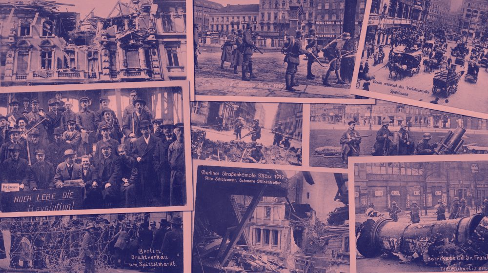 Collage aus Postkarten zu den Berliner Straßenkämpfen 1919 (Foto: Stiftung Stadtmuseum Berlin)