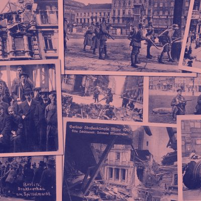 Collage aus Postkarten zu den Berliner Straßenkämpfen 1919 (Foto: Stiftung Stadtmuseum Berlin)