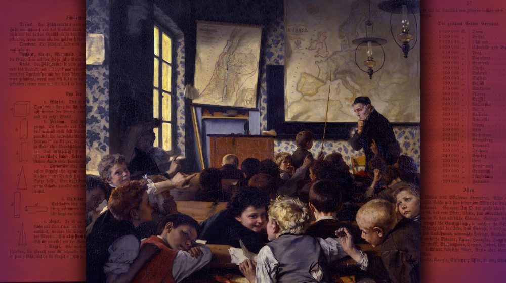 Jung-Deutschland in der Schule, Gemälde von Carl Hertel 1874 (Foto: SMB, CC BY-NC-SA)