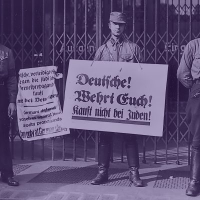 Boykott-Aktion in Berlin, 1.4.1933 (Foto: Polnisches Nationalarchiv)