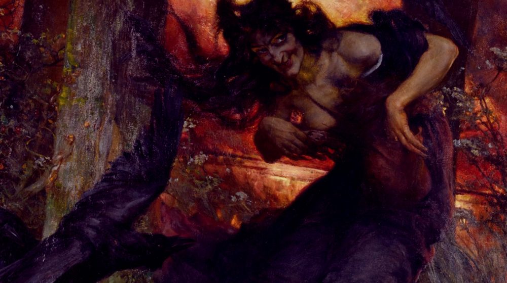 Gemälde “A witch” von Edgar Bundy, 1896 (Foto: Public Domain)