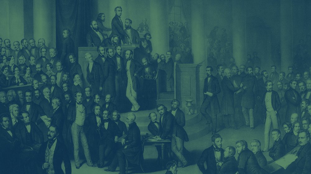 Nationalversammlung in der Paulskirche (Foto: Meyer, E.; Bürde, Paul, Hessisches Landesarchiv)