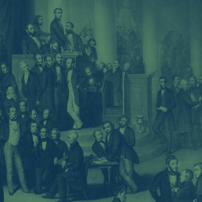 Nationalversammlung in der Paulskirche (Foto: Meyer, E.; Bürde, Paul, Hessisches Landesarchiv)