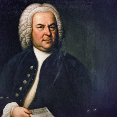 Johann Sebastian Bach, Portrait von Elias Gottlob Haussmann 1748 (Foto: Public domain, Hintergrund digital erweitert)
