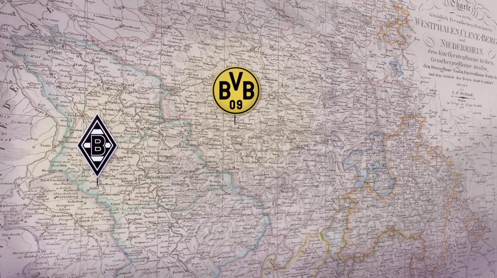 Karte der preußischen Provinzen im heutigen Nordrhein-Westfalen, 1818 (Foto: Public Domain)