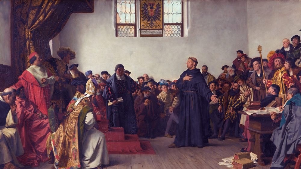 Luther auf dem Reichstag zu Worms, Gemälde von Anton Werner (Quelle: Staatsgalerie Stuttgart)