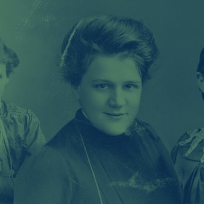 Collage: Drei der ersten Studentinnen: Else von der Leyen, Johanna Kappes, Rahel Goitein (Quellen: Ehrenburg CC-BY-SA, Stadtarchiv Nürnberg C 21/VII Nr. 183, Stadtarchiv Karlsruhe)