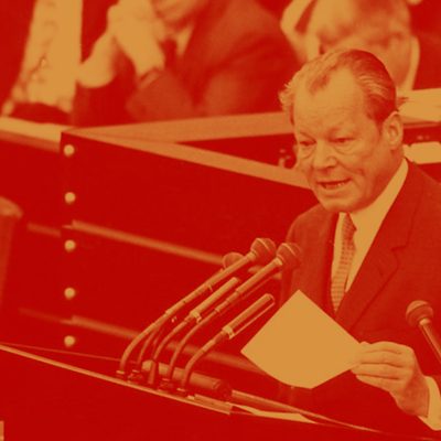Bundeskanzler Willy Brandt im Bundestag (Quelle: BArch B 145 Bild-F033246-0022, CC-BY-SA 3.0, Ludwig Wegmann)  