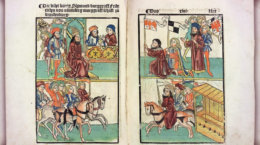 Verleihung der Markgrafschaft zu Brandenburg an Burggraf Friedrich VI. von Nürnberg (Quelle: Public Domain)