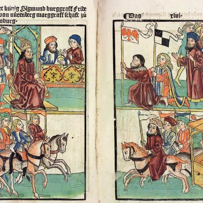 Verleihung der Markgrafschaft zu Brandenburg an Burggraf Friedrich VI. von Nürnberg (Quelle: Public Domain)