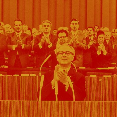 Erich Honecker auf dem 8. Parteitag der SED (Quelle: AKG6041)