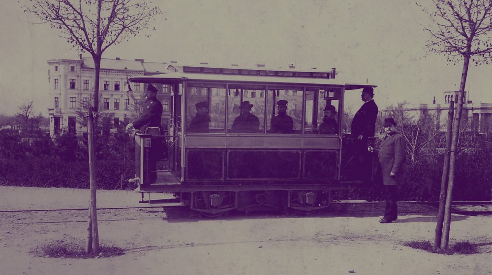 Erste elektrische Straßenbahn (Quelle: Siemens)