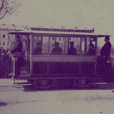 Erste elektrische Straßenbahn (Quelle: Siemens)