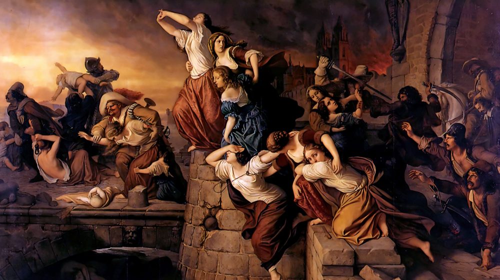 Die Magdeburger Jungfrauen, Gemälde von Eduard Steinbrück (Quelle: Nationalgalerie Berlin)