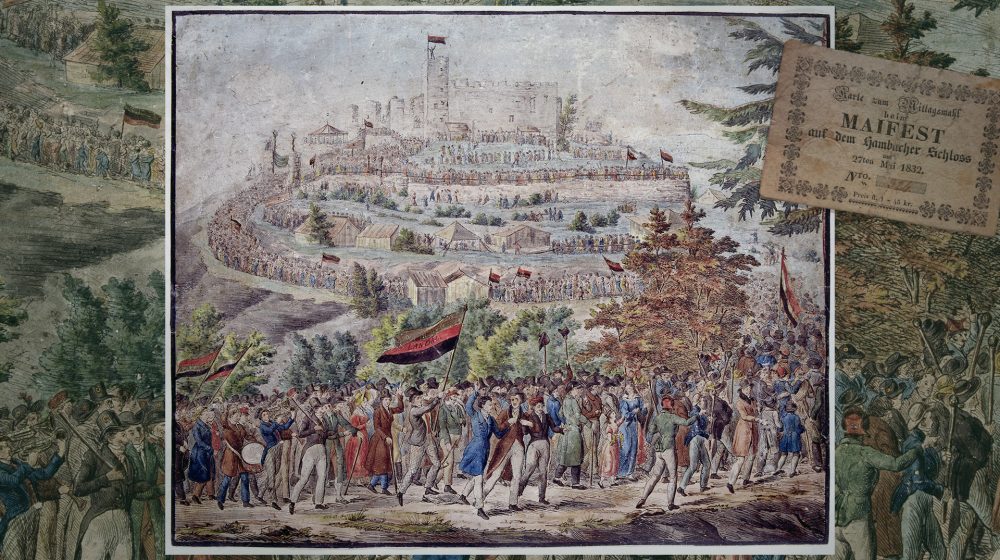 Zug auf das Hambacher Schloss (Quelle: Historisches Museum der Pfalz, CC BY-NC-ND 4.0)