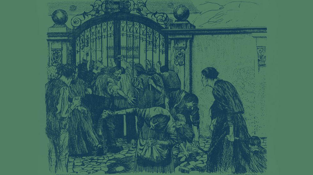 Sturm, Radierung von Käthe Kollwitz (Quelle: Mitte Museum, gemeinfrei)