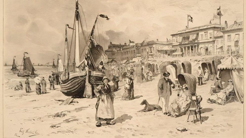 Strandszene 1882, Gemälde von Fritz Stoltenberg (Quelle: Kulturhistorisches Museum Magdeburg, CC BY-NC-SA 4.0)