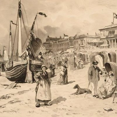 Strandszene 1882, Gemälde von Fritz Stoltenberg (Quelle: Kulturhistorisches Museum Magdeburg, CC BY-NC-SA 4.0)