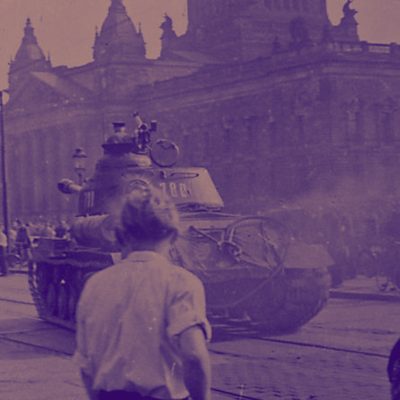 Sowjetischer Panzer in Leipzig (Quelle: Bundesarchiv, Bild B 285 Bild-14676, CC-BY-SA 3.0)