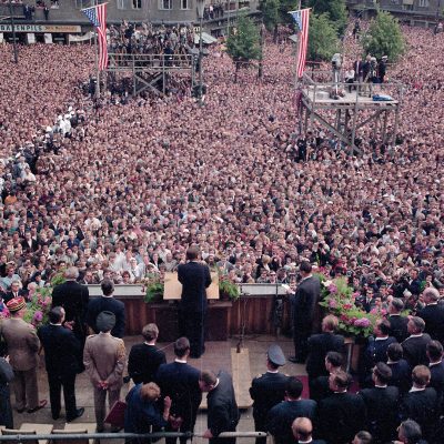 Kennedys Rede vor Rathaus Schöneberg (Quelle: John F. Kennedy Presidential Library and Museum)