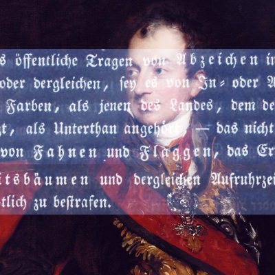 Collage: Fürst von Metternich und Auszug aus den „10 Artikeln“ (Quelle: BänferKartenbeck, Clemens Lothar Wenzel) 