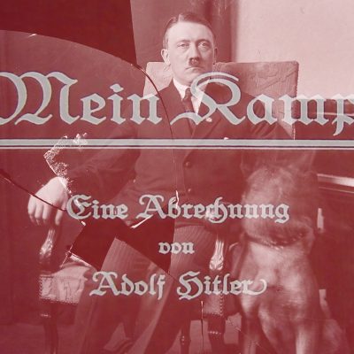 Collage mit dem Titel der Erstausgabe und einem Foto Hitlers (Quelle: National Archives) 