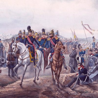 Revolutionsarmee im Lager bei Baltenschweil (Quelle: SMB, Kunstbibliothek / Anna Russ Public Domain Mark 1.0)