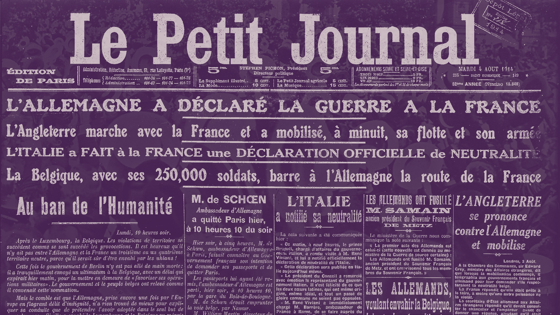 Germany declares war on France