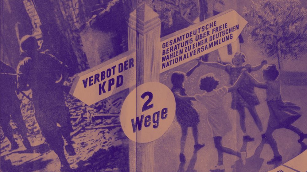 Werbematerial der KPD zur Landtagswahl am 04.04.1956 (Quelle: Landesarchiv Baden-Württemberg, CC BY 3.0 DE)