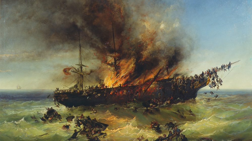 Untergang der Austria, Gemälde von Josef Püttner (Quelle: DHM)