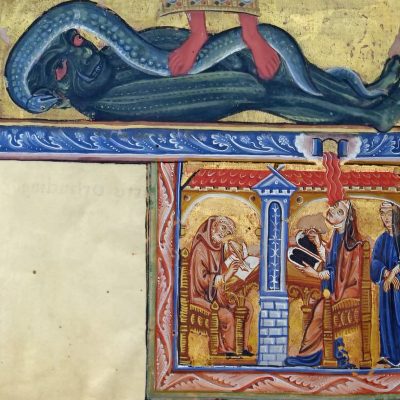 Hildegard von Bingen beim Empfang einer Vision, Liber Divinorum Operum (Quelle: Biblioteca Statale di Lucca, CC BY-NC-SA 3.0 IT)