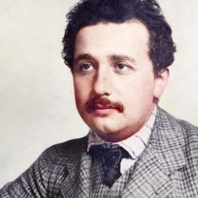 Albert Einstein im Patentamt Bern, 1905 [digital koloriert] (Quelle: ETH-Bibliothek Zürich) 