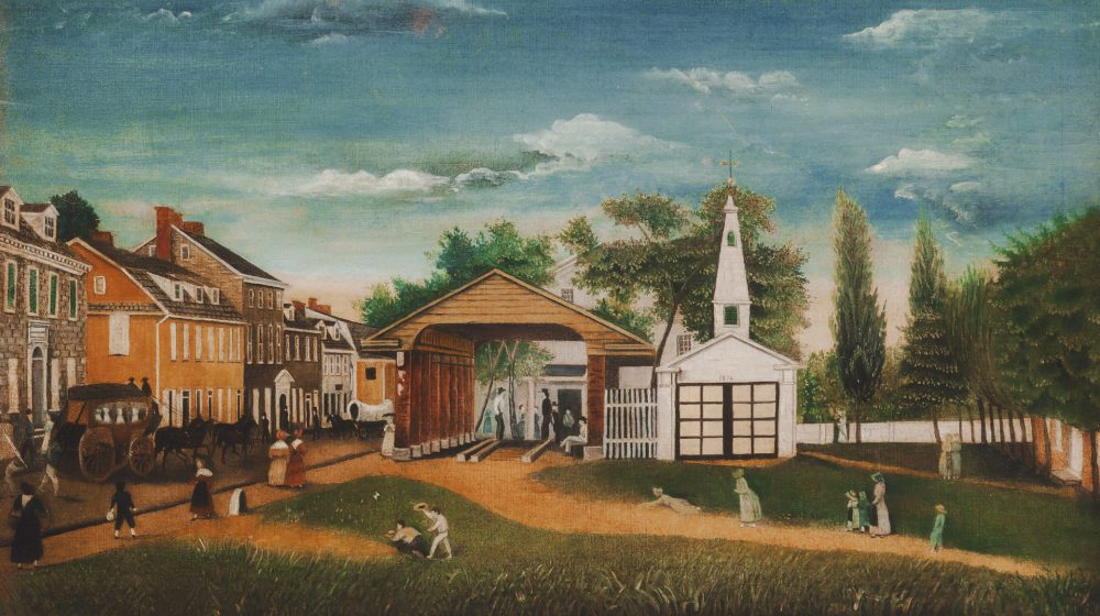 Marktplatz von Germantown, Pennsylvania, Gemälde von William Britton (Quelle: Philadelphia Museum of Art)