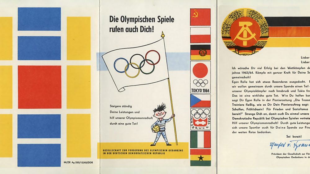 Olympia-Werbung in der DDR, 1964 (Quelle: Deutsches Sport & Olympia Museum / Gregor Baldrich, CC BY-NC-SA)