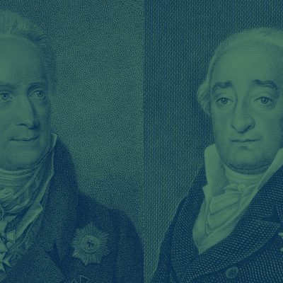 Karl August von Hardenberg (links), Heinrich Friedrich Karl vom und zum Stein (rechts) (Quelel: Rijksmuseum)