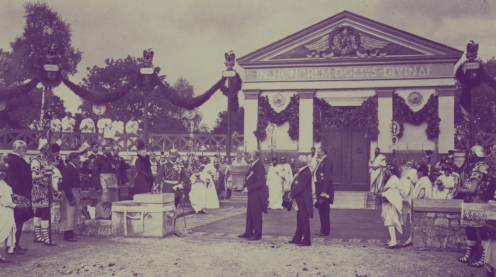 Grundsteinlegung durch Kaiser Wilhelm II. (Quelle: Stadtarchiv Bad Homburg)