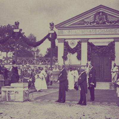 Grundsteinlegung durch Kaiser Wilhelm II. (Quelle: Stadtarchiv Bad Homburg)