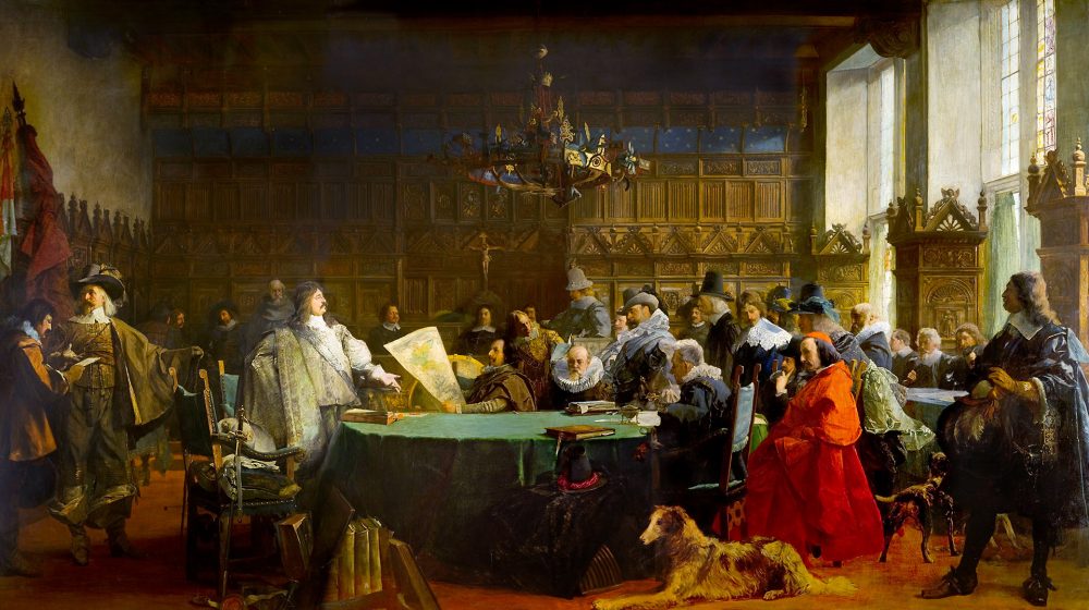 Friedensverhandlung in Münster, Gemälde von Fritz Grotemeyer (Quelle: Stadtmuseum Münster)