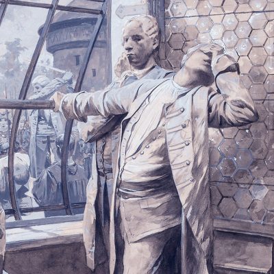 Hinrichtung Kattes vor den Augen Friedrichs, Illustration von Alphonse Mucha (Quelle: Public)