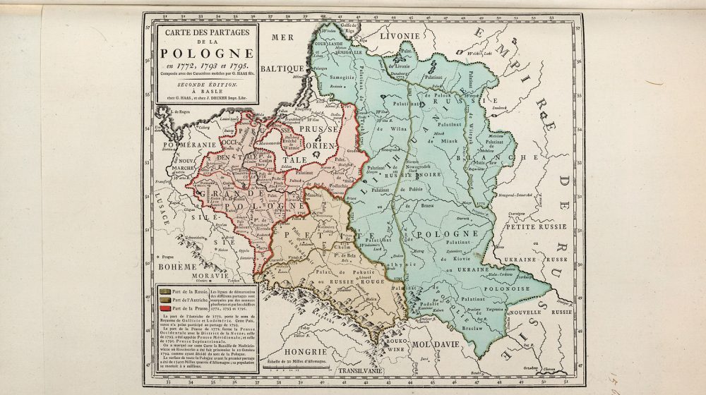 Karte der polnischen Teilungen (Quelle: David Rumsey Historical Map Collection, CC BY-NC-SA 3.0)