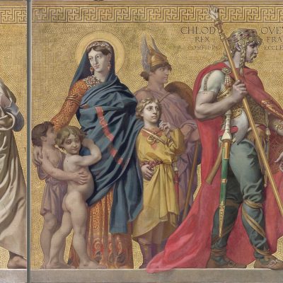 Chlodwig auf einem Gemälde im Pariser Pantheon (Centre des Monuments Nationaux)