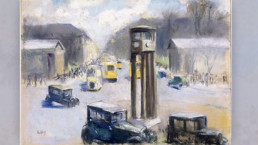 Verkehrsturm am Potsdamer Platz, Gemälde von Lesser Ury (Quelle: Kupferstichkabinett)