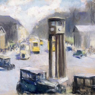 Verkehrsturm am Potsdamer Platz, Gemälde von Lesser Ury (Quelle: Kupferstichkabinett)