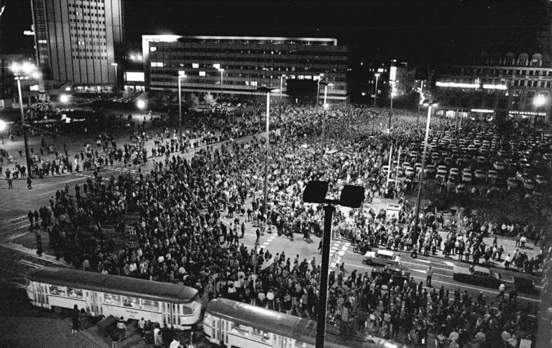 Montagsdemonstration in Leipzig am 16. Oktober 1989