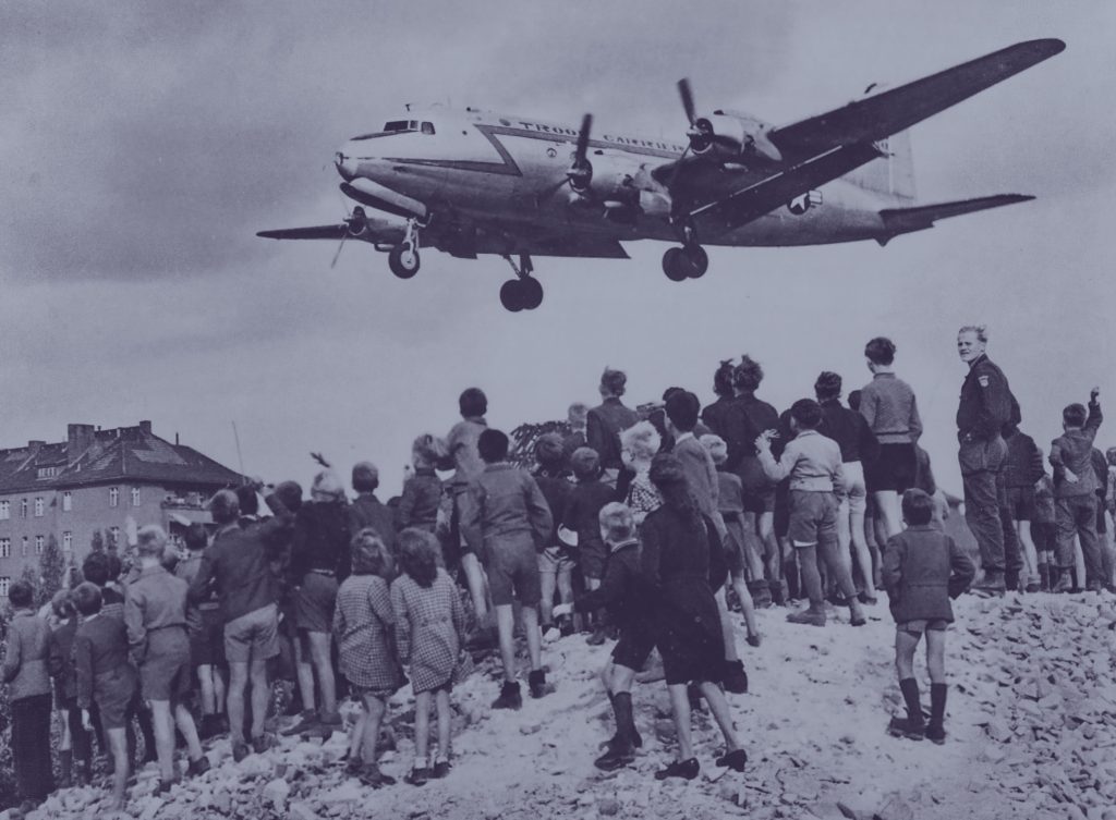 Photograph: A “raisin bomber” during the Berlin Airlift