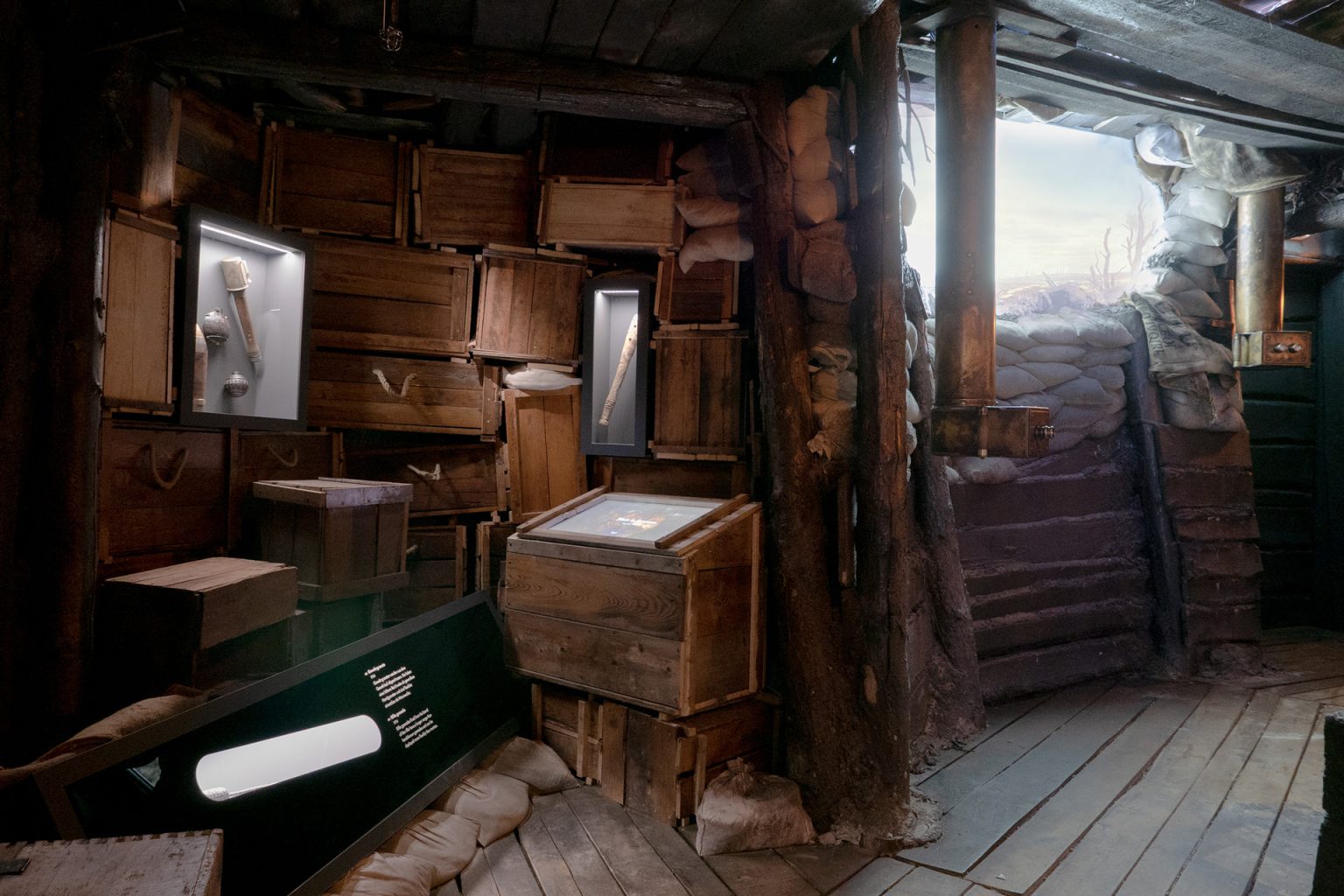 Schützengraben des 1. Weltkriegs im Deutschlandmuseum Epoche Kaiserreich